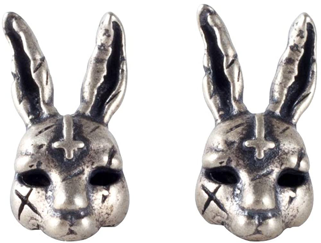 Punk Bikers 925 Sterling Silver Stud Earrings Men Women Teen