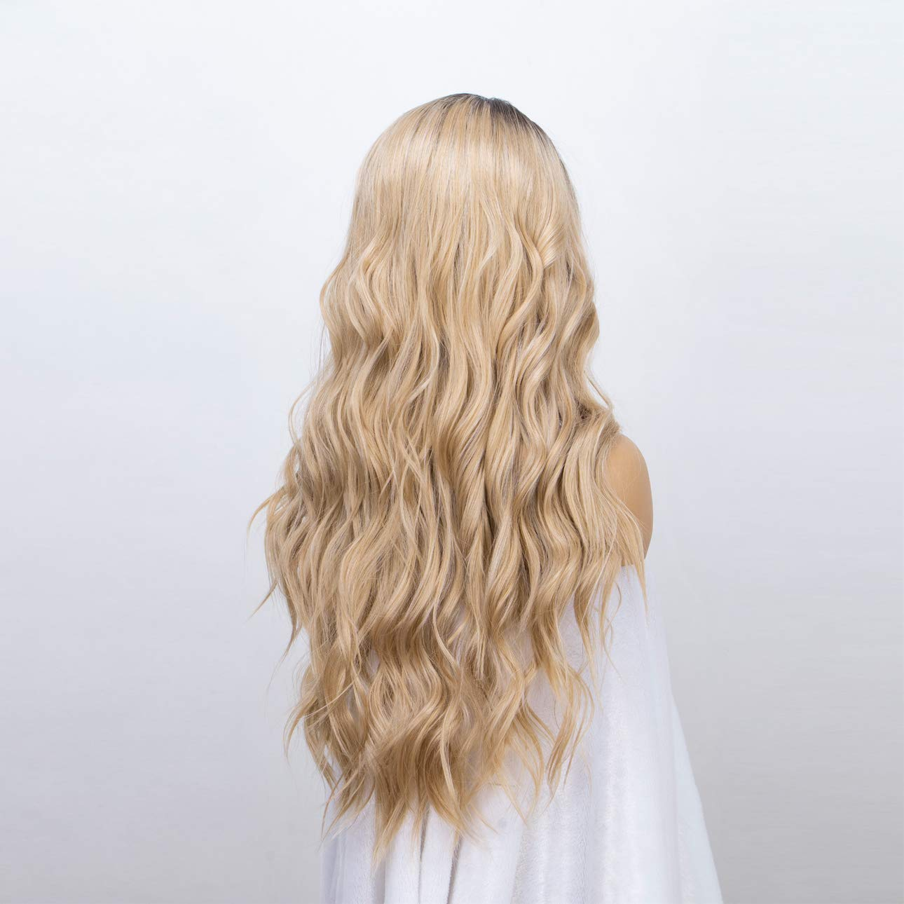 Ombre Blonde Long Wavy Lace Front Wig