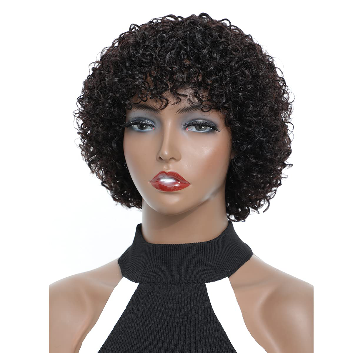 Short Bob Curly Human Hair Wigs |150% Density |Older Women