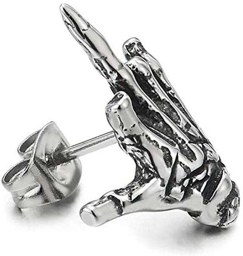 Punk Vintage Skeleton Stainless Steel Earrings