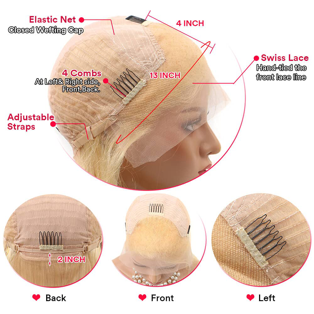 40Inch Long Straight Human Hair Lace Front Wig for Women/DragQueen