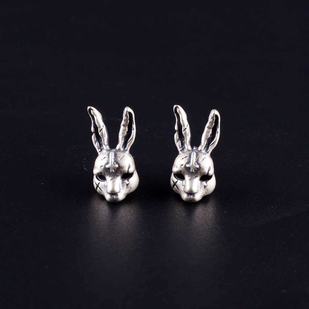 Punk Bikers 925 Sterling Silver Stud Earrings Men Women Teen
