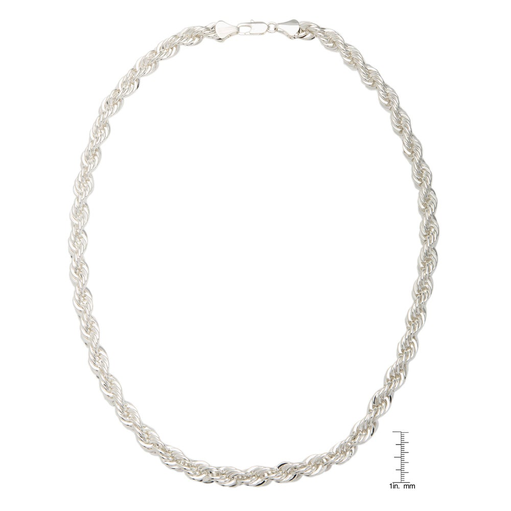 Bold 10Mm Vintage Woven Rope Chain 24"-30"