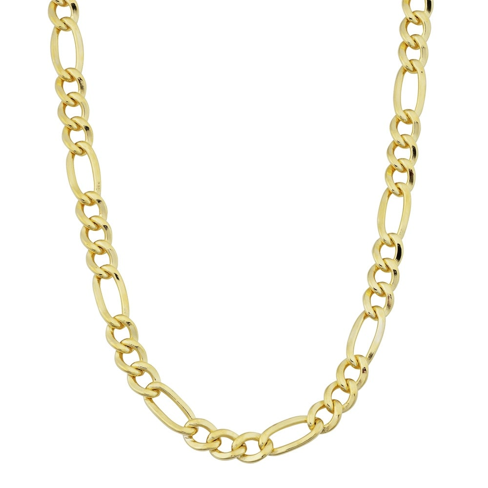 14K Yellow Gold-Filled Figaro Link Chain Necklace (18-36 Inches)