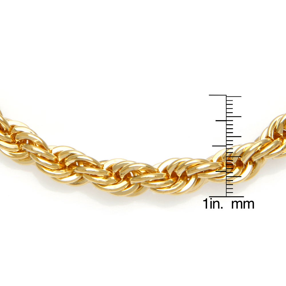 Bold 10Mm Vintage Woven Rope Chain 24"-30"