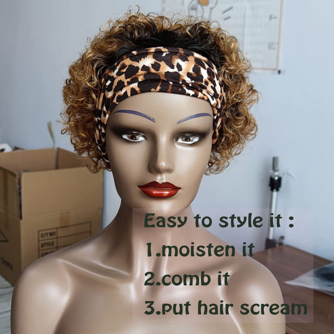 Highlight Ombre Blonde Headband Wig |Short Bob Human Hair