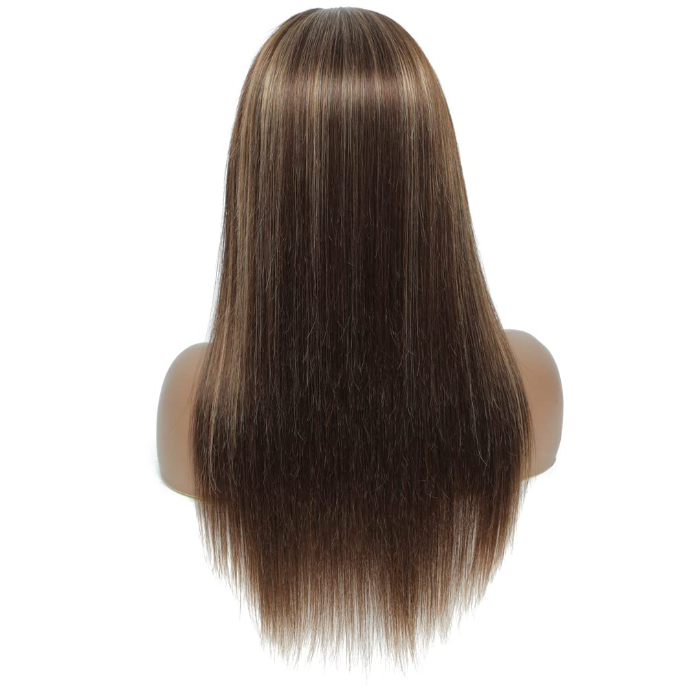 Straight Human Hair Wig| Ombre Highlight P4/27 Headband Wig