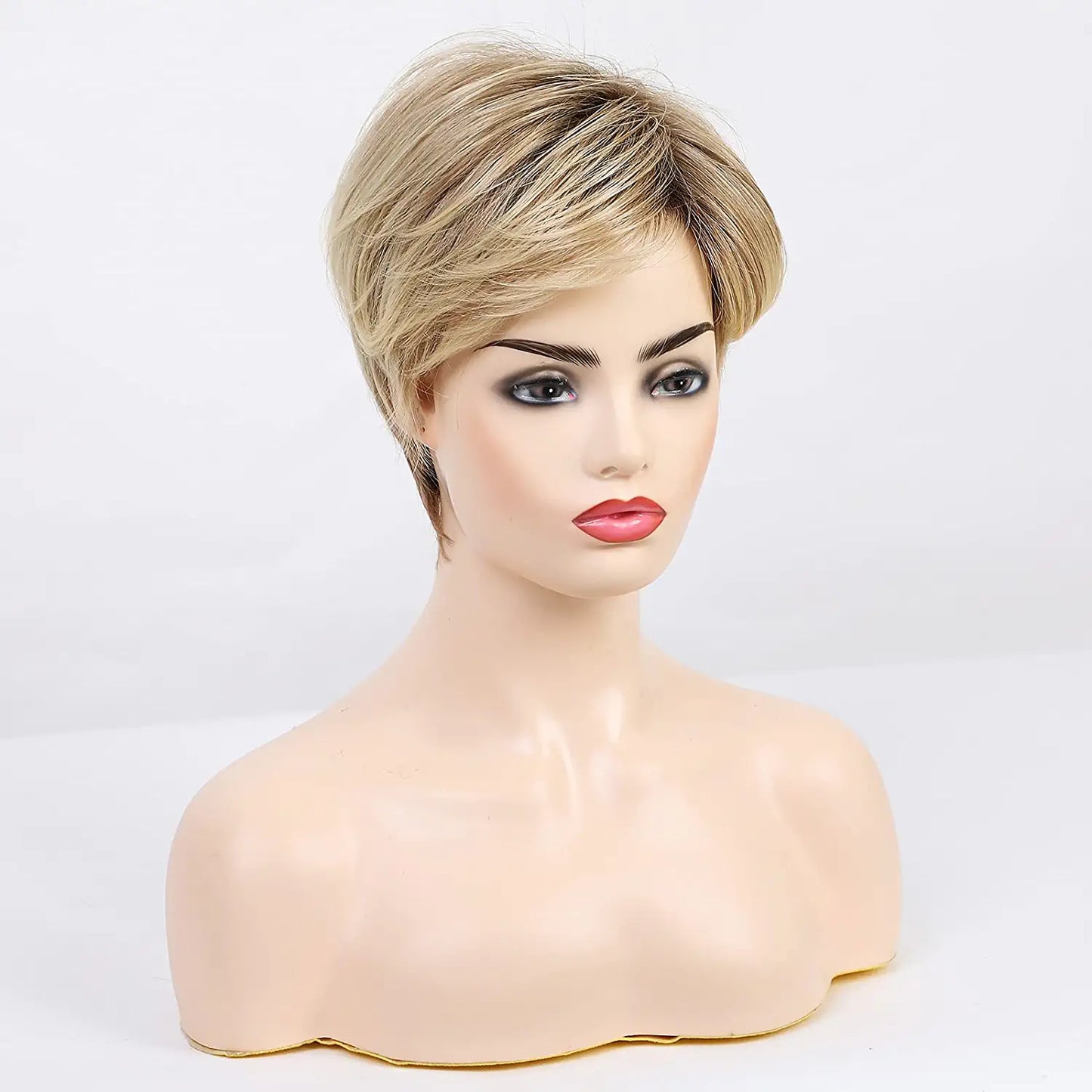 Short Pixie Cut Strawberry Blonde Wig for Women