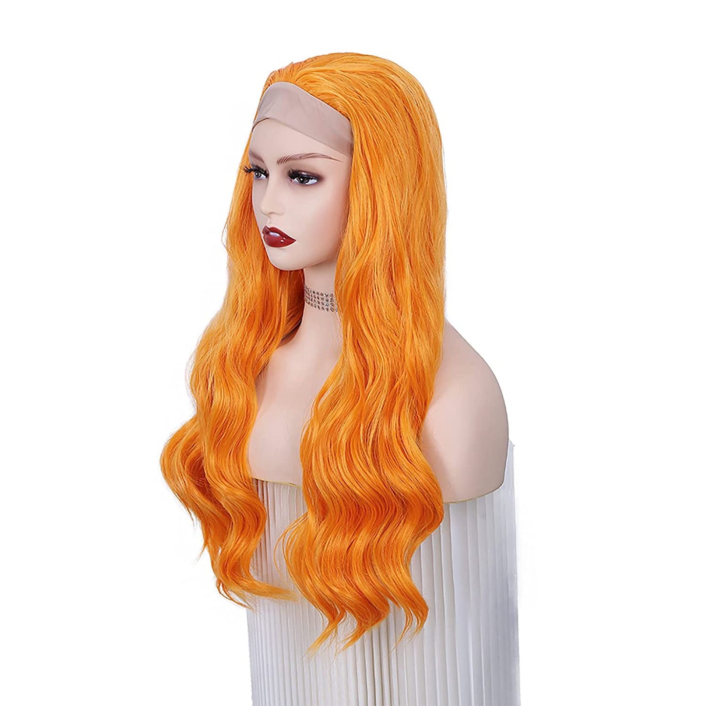 Orange Headband Wig Deep Wave HeadBand Wig Long wavy Wigs Long Curly Wavy Hair Wigs