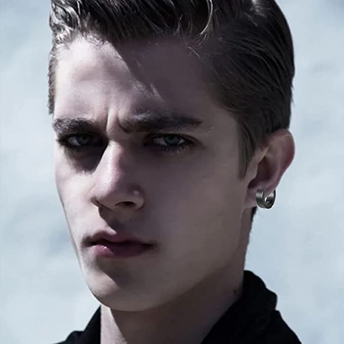 Silver Goth Punk Earrings Set