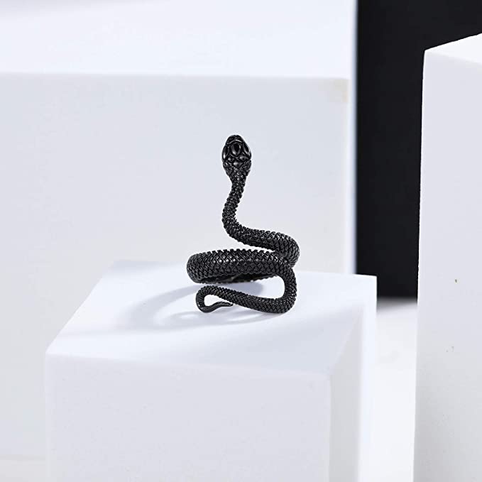 Vintage Snake Ring -2PCS Black