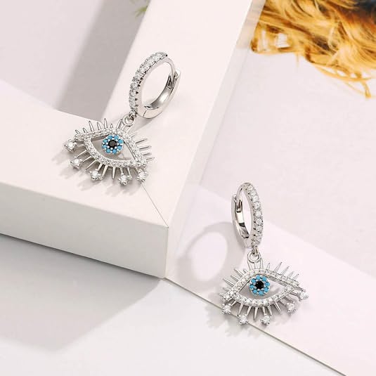 Dangle hoop earring Charm hoop earring Huggie dangling earring Dainty hoop earrings