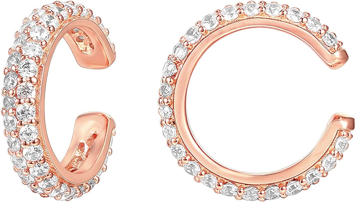 14k Yellow Gold Diamond Pave Earrings
