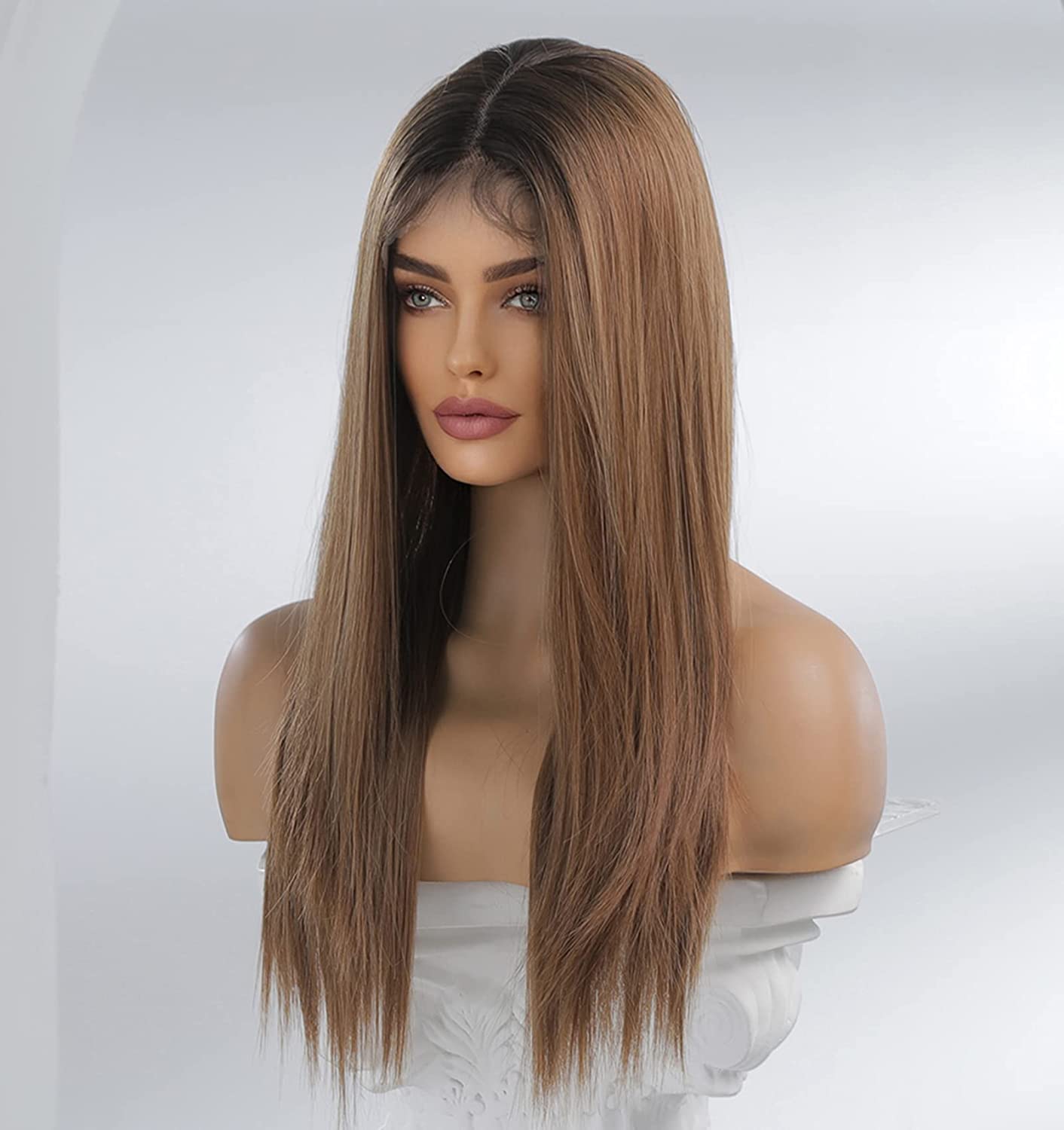 brown lacefront wig,medium brown wig,brown hair wigs for women,black ombre wig,hair ombre wig,ombre wigs,straight wigs,straight hair wig,straight wigs for women,lace synthetic wig,wigs for black women,lace wig,hair wig,synthetic wigs,wig synthetic,soft synthetic wigs