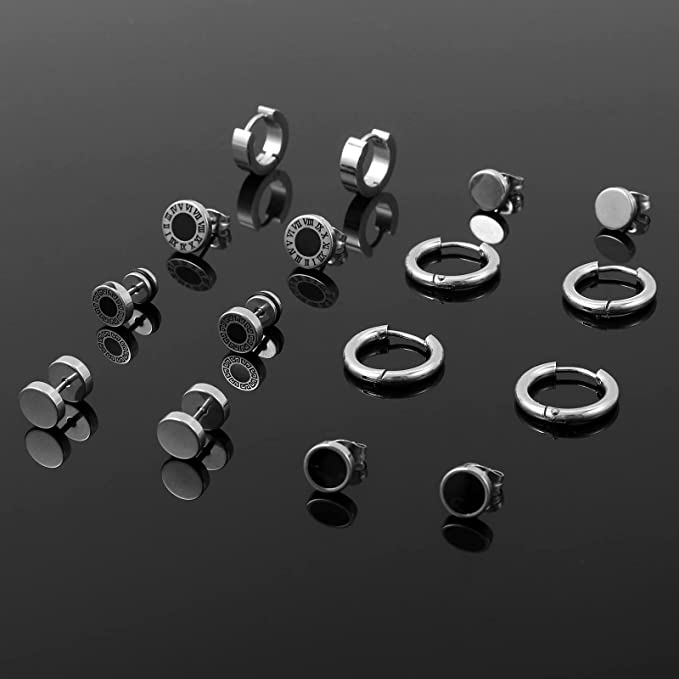 Goth Punk Stainless Steel Earrings