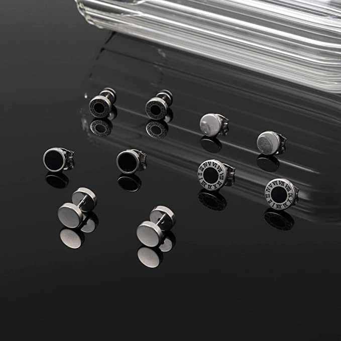 Goth Punk Stainless Steel Earrings