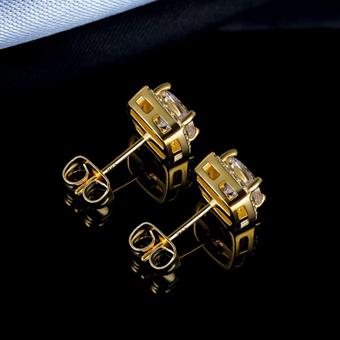 18K Yellow Gold Cubic Zirconia Earrings