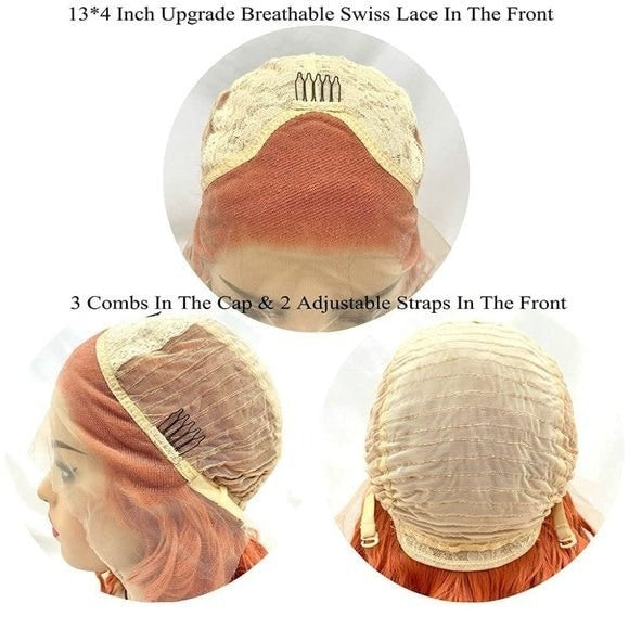 Yellow Hair Wigs Lace Front Wig