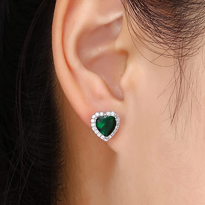 White Gold Plated Cubic Zirconia Earrings Studs