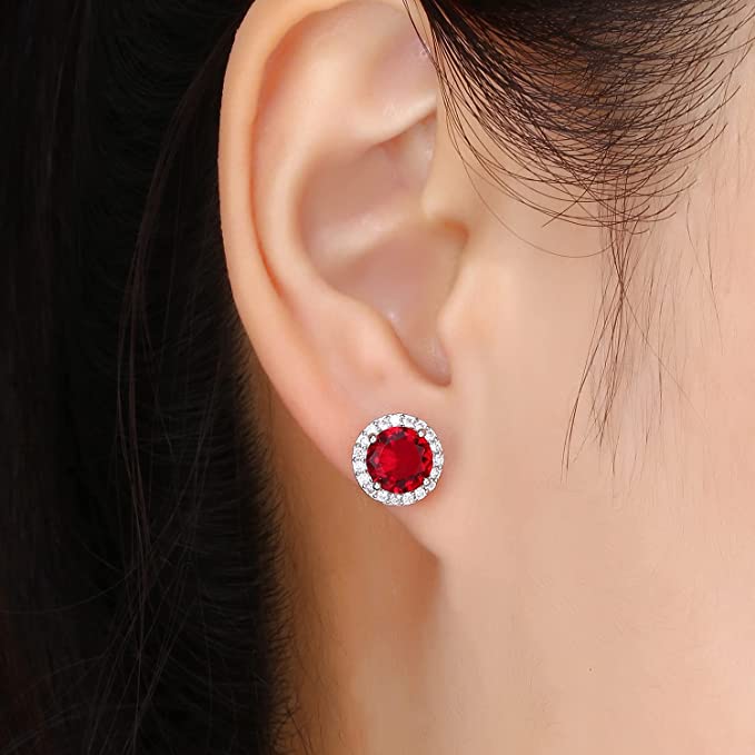Round CZ Stud Earrings