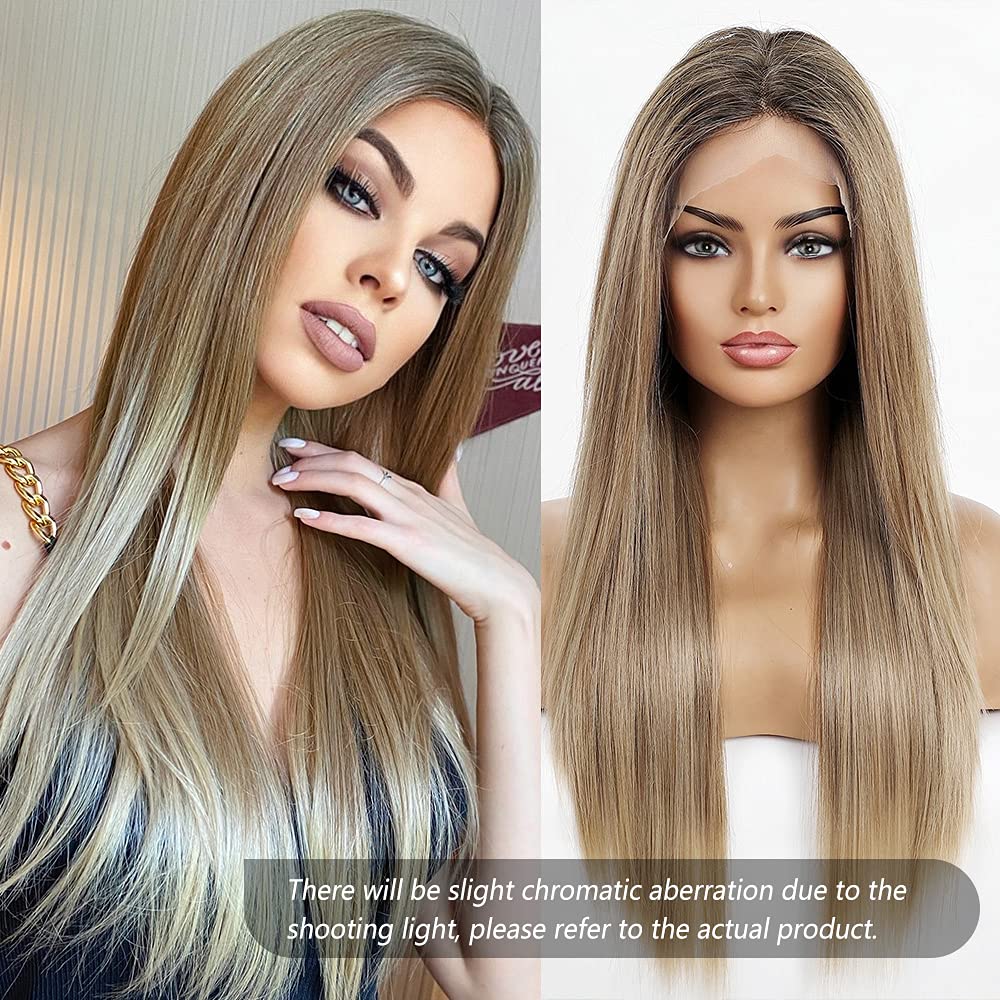 Ombre Ash Blonde 13x4 Lace Front Wigs