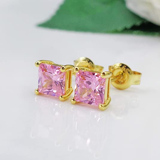 925 Sterling Silver 18k White Gold Plated 1.6ct Square