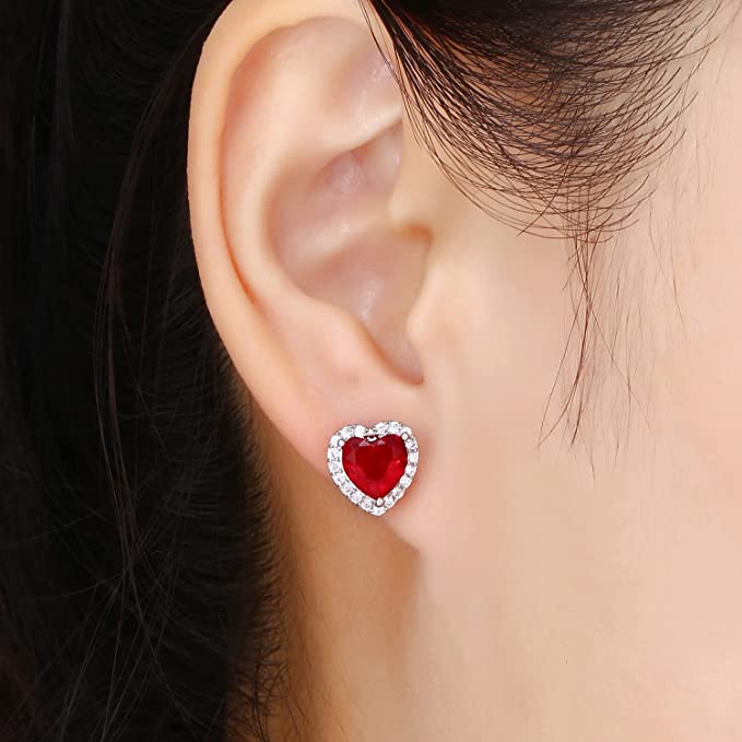 White Gold Plated Cubic Zirconia Earrings Studs