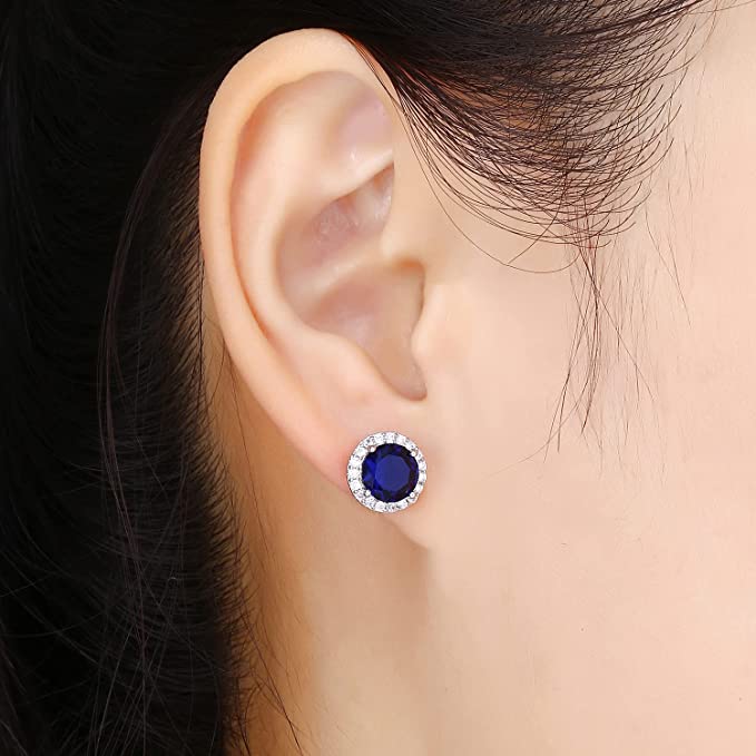 Round CZ Stud Earrings