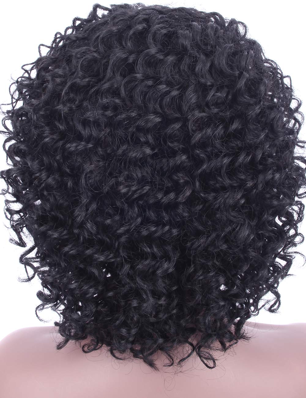 Jet Black Kinky Human Hair Wig
