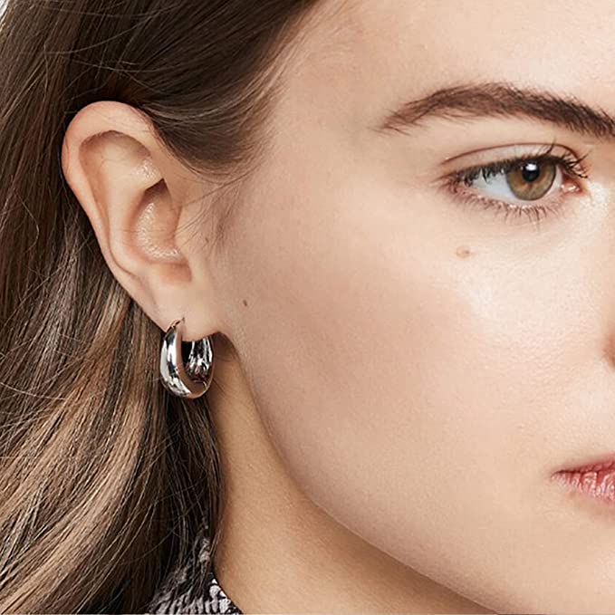925 Sterling Silver Hoop Earrings