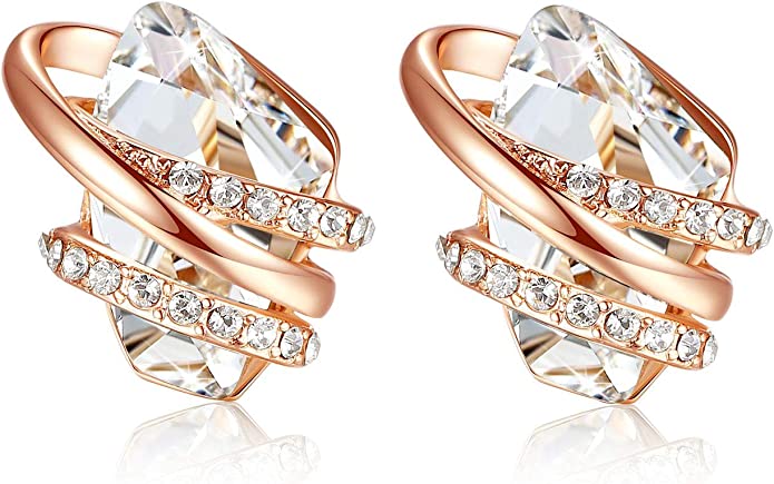 April Birthstone Crystal Stud Earring