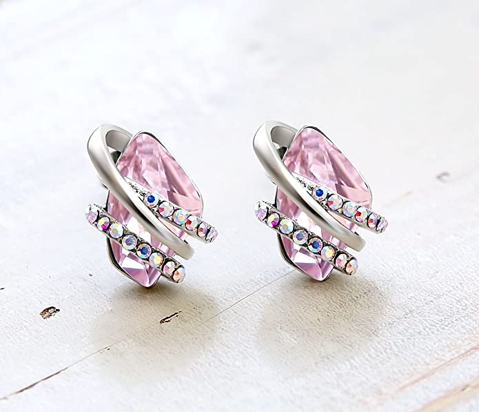 Silver October Birthstone Stud Earrings