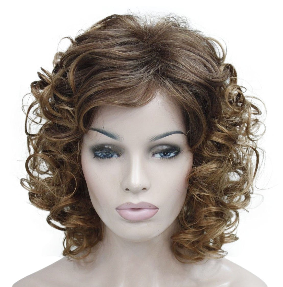 Short Bob Curly Layered Synthetic Wigs