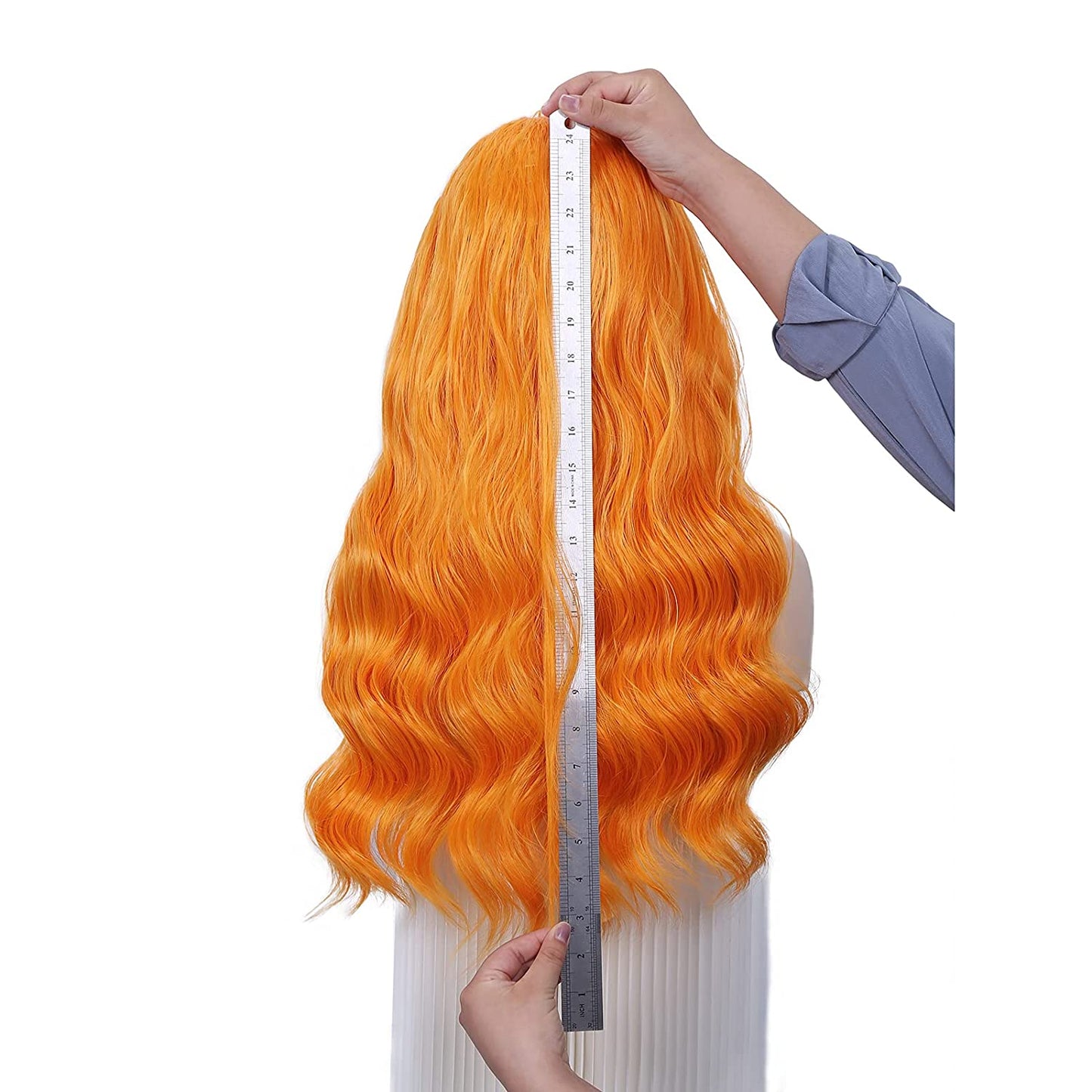 Orange Headband Wig Deep Wave HeadBand Wig Long wavy Wigs Long Curly Wavy Hair Wigs