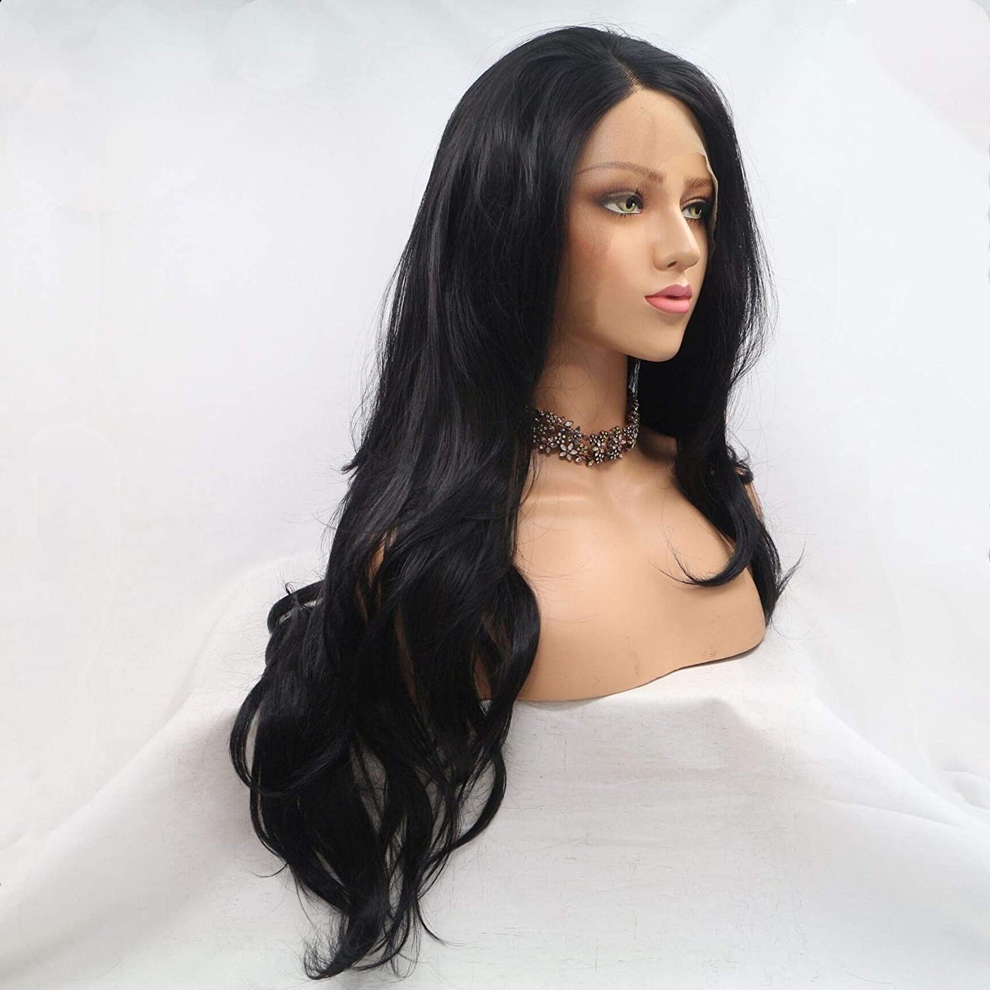 Black Long Wavy Lace Front Wig