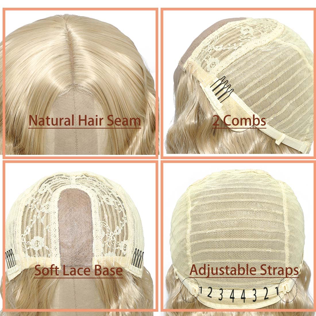 Blonde Deep Wave Lace Wigs -30inch Long Hair