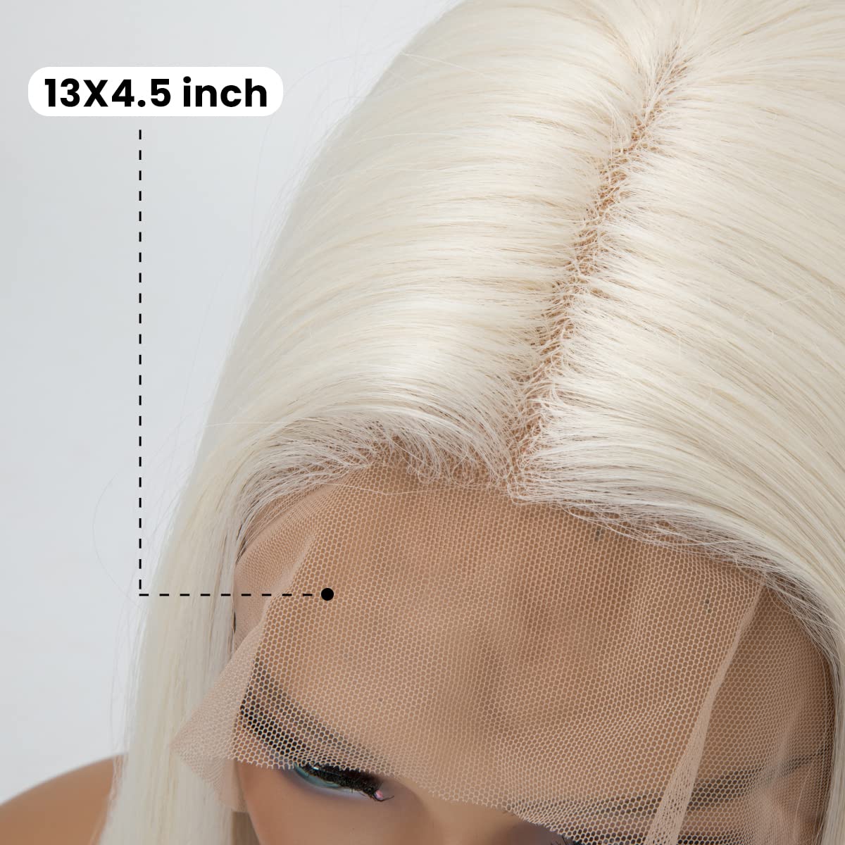 Platinum Blonde Hair Wig-Long Lace Front Wig