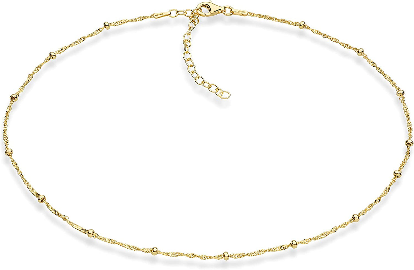 18K Gold Over 925 Sterling Silver Beaded Singapore