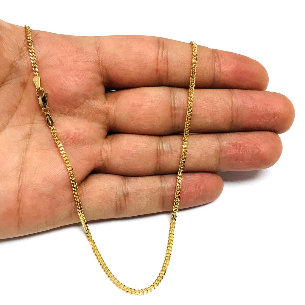 2MM Solid 14k Yellow Gold | Fine Jewelry Miami Cuban Necklaces,Fine Jewelry Miami Cuban Necklaces