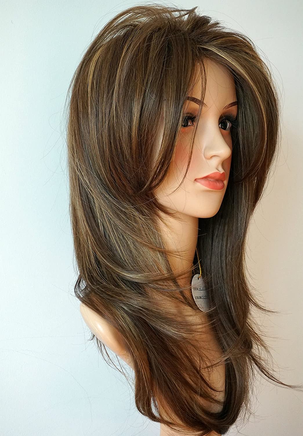 Layered Medium Length Ash Blonde Highlight