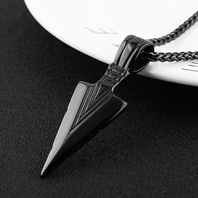 Arrow Black -316 Stainless Steel Pendant Chain