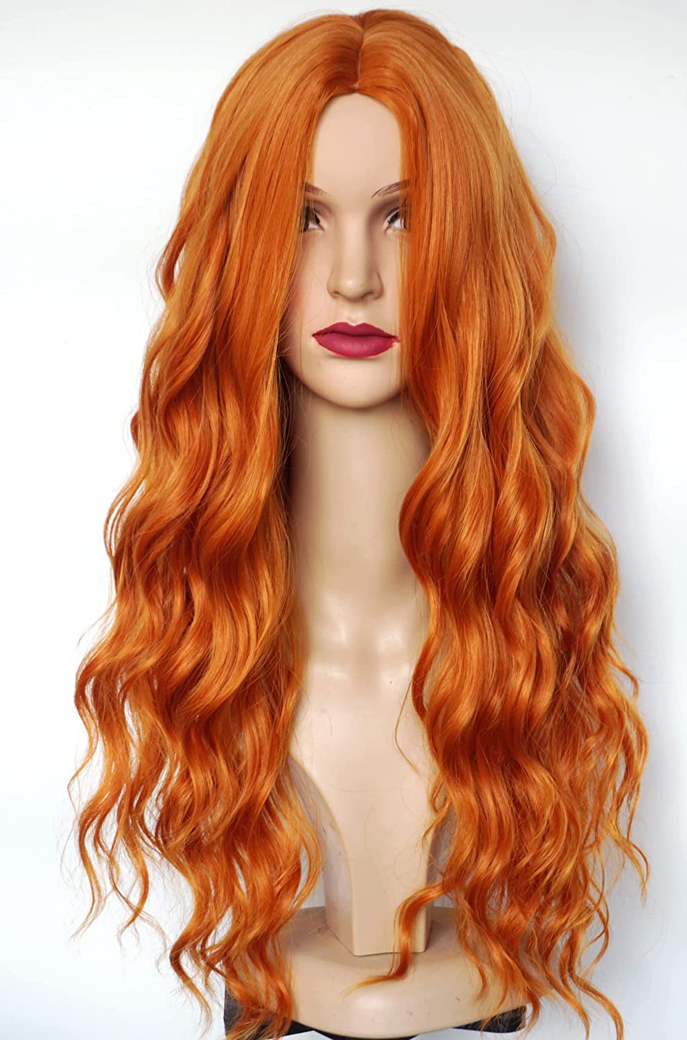 Ginger Red -Dark Orange Wavy Wig