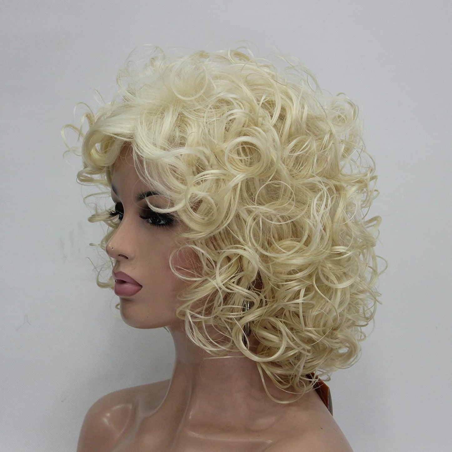 Short Curly Layered 613 Blonde Synthetic Wigs