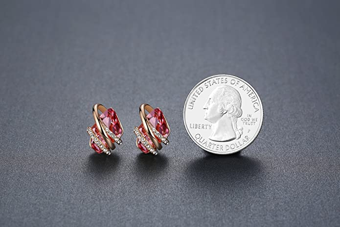 Vintage Crystal October Birthstone Stud Earrings