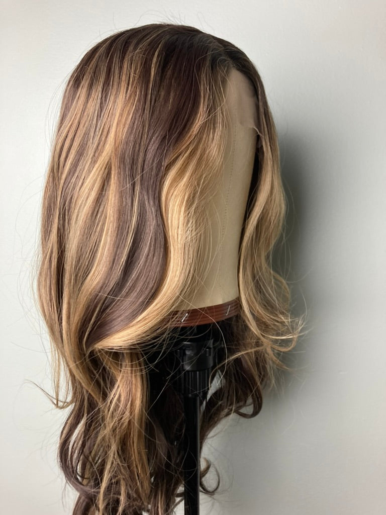 Black with Highlight Lace Front Wig