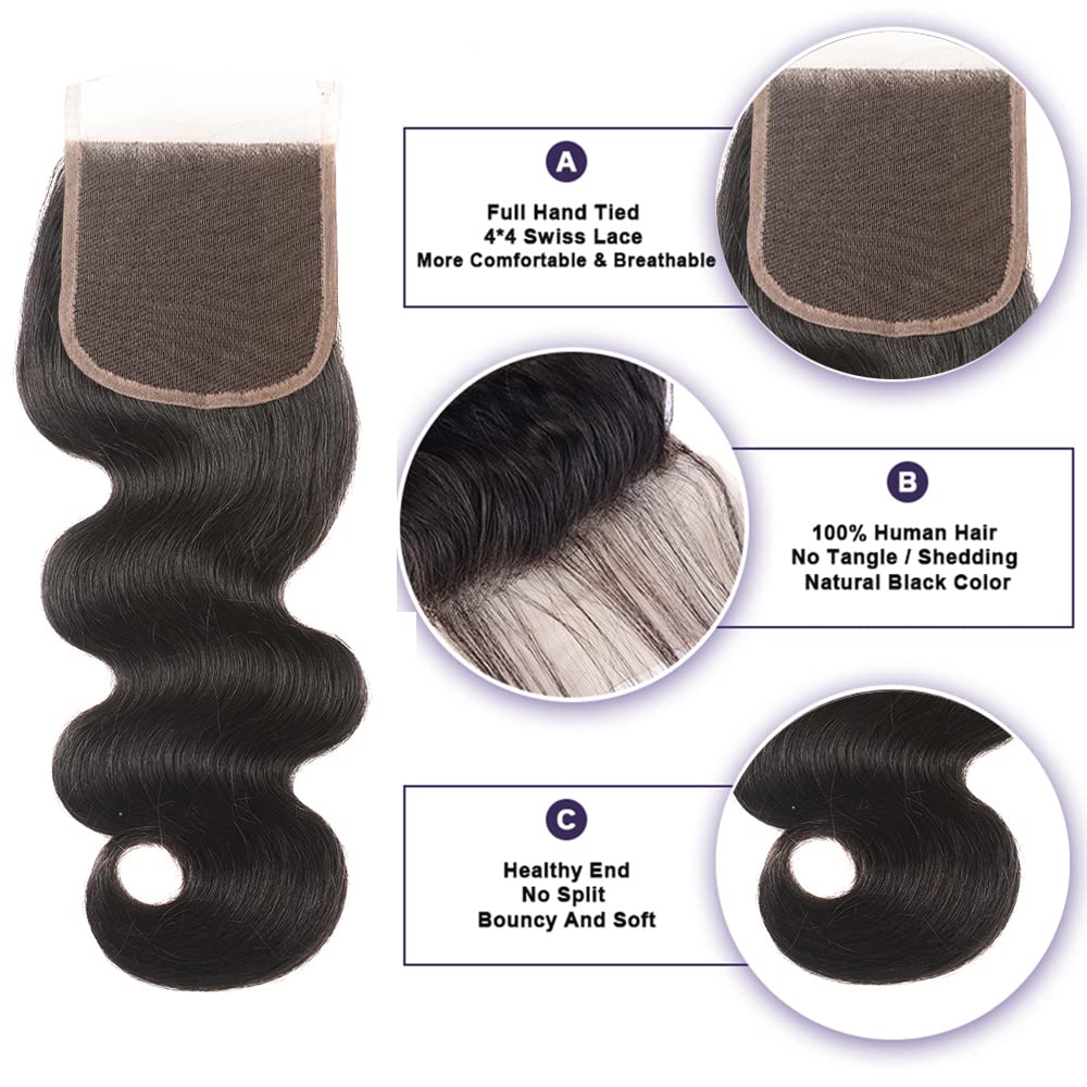Body Wave Bundles With Closure Brazilian Hair Bundles With Closure