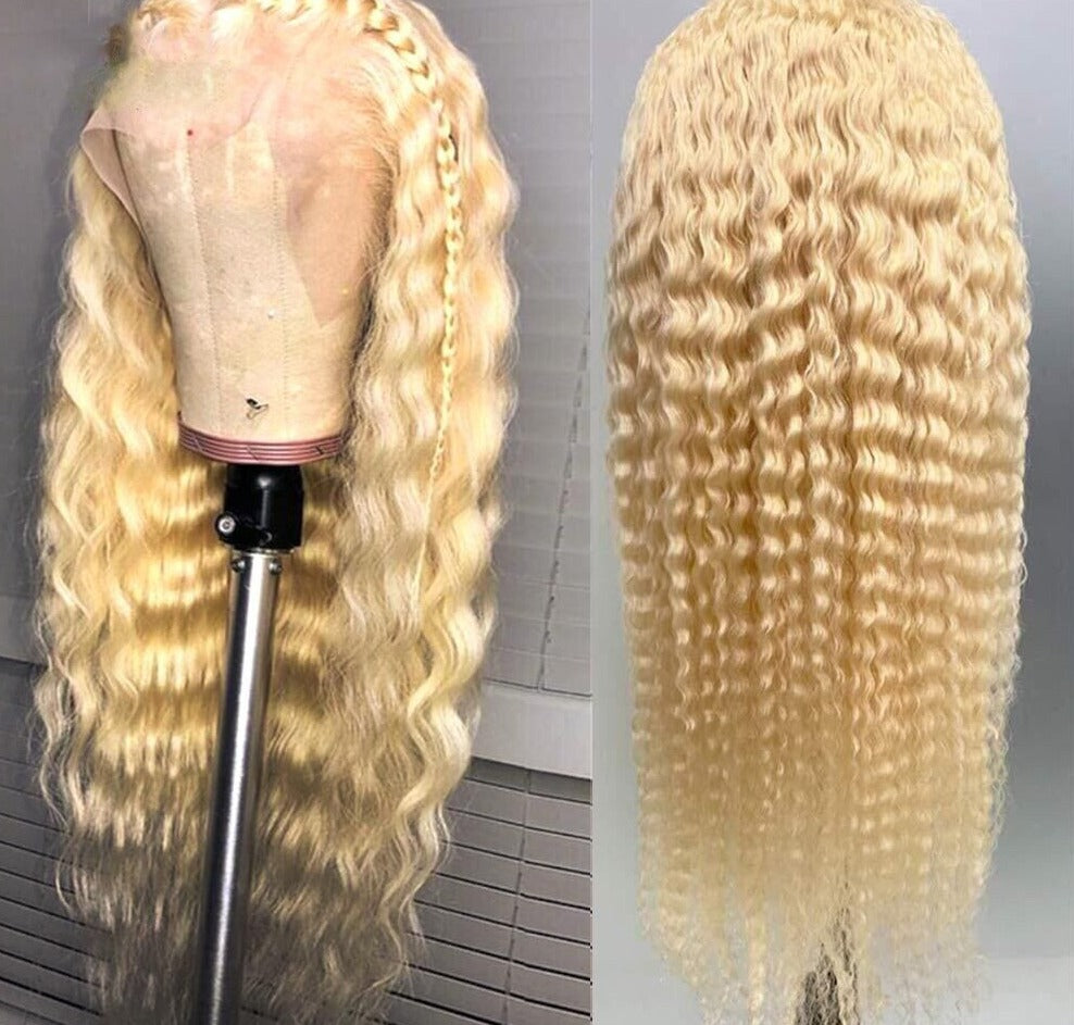 613 Honey Blonde Deep Wave Wig HD Lace Frontal Human Hair Wigs