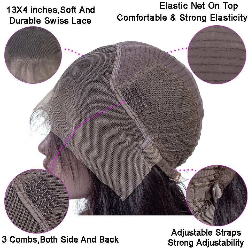 Yaki Kinky Straight Brazilian Human Hair Wigs