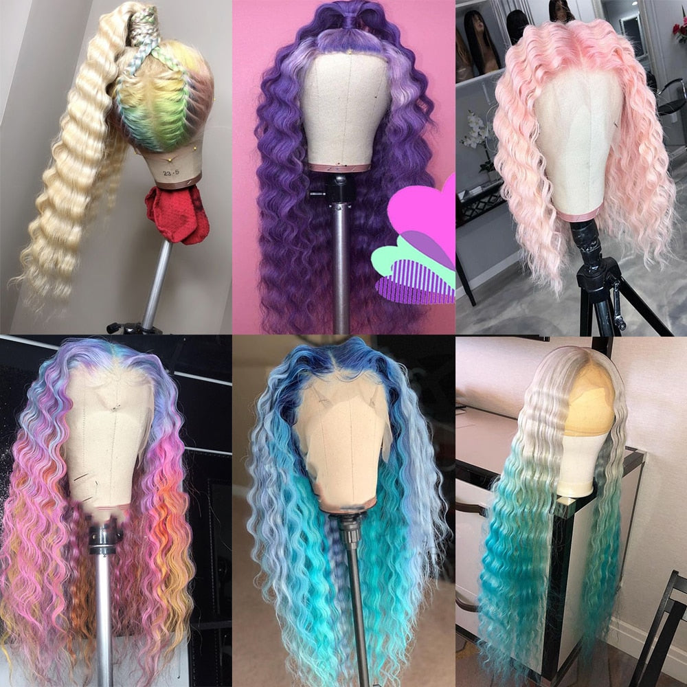 613 Blonde Brazilian Deep Wave Pre Plucked Lace Frontal Human Hair