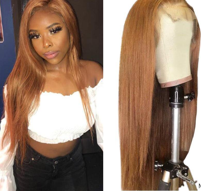 Peruvian Lace Front Human Hair Straight Pre Plucked Non-Remy Wig